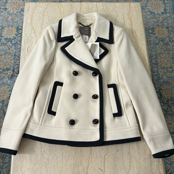 NWT J.Crew Women's Wool Peacoat. - Picture 3 of 14